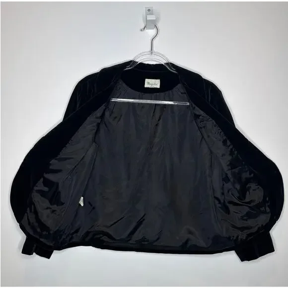 Vintage 1950s–60s Majestic Black Velvet Bolero Jacket Medium - Picture 8 of 15